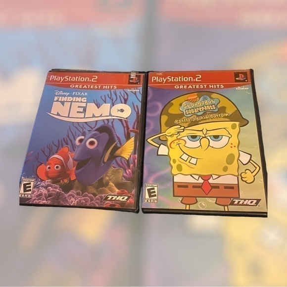 𝅺PLAYSTATION2 spongebob squarepants and finding Nemo - Picture 1 of 5